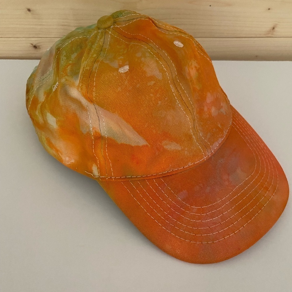 Handmade Vibrant Tie-Dye Adjustable Baseball Cap One of A Kind Street Style - Picture 3 of 9